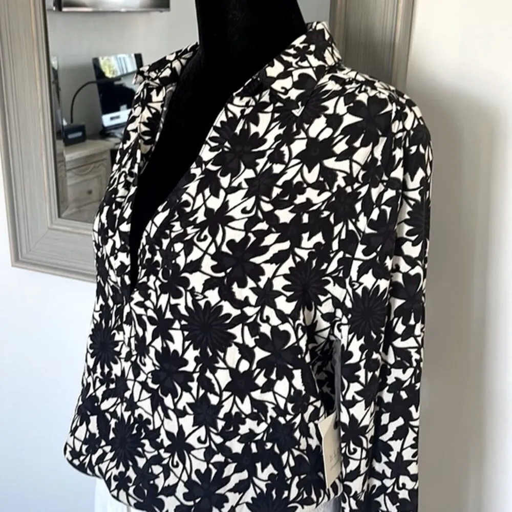 Hinge  Black and Cream Button‎ down top. Size Small - Image 2
