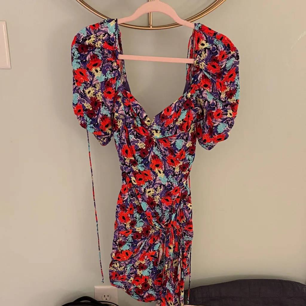 For Love And Lemons Colorful Floral Mini Dress - Image 3