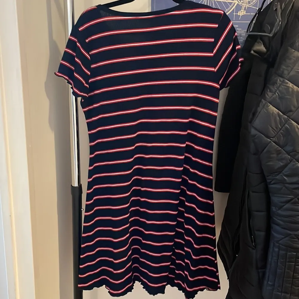Red, white and blue striped dress Size L - Image 2
