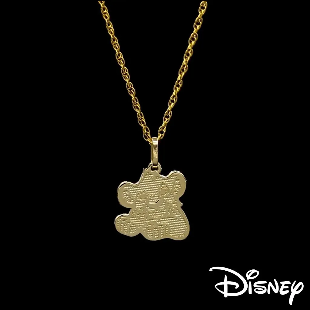 Disney's The Lion King 14k Solid Gold Simba Pendant Necklace - Image 3