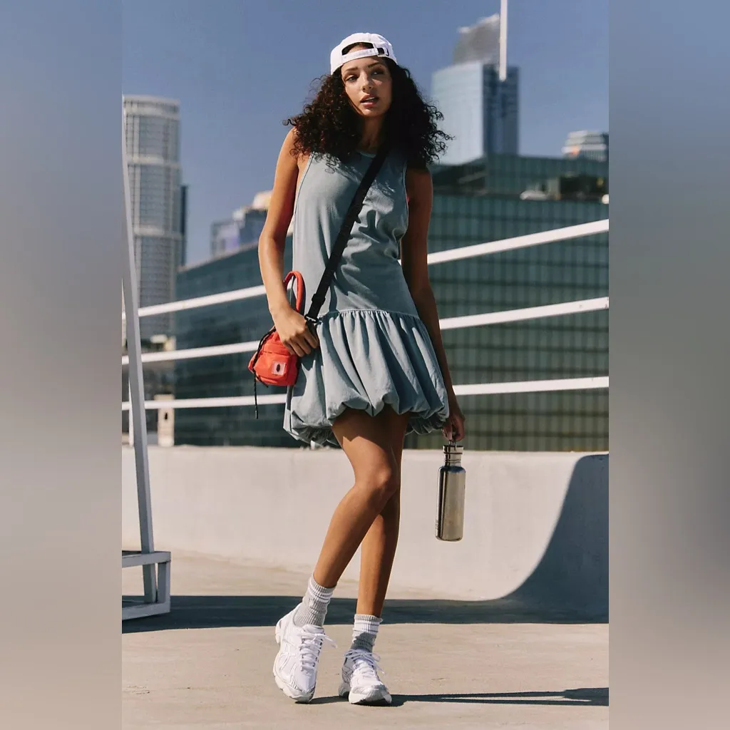 Free People Hot Shot Bubble Set Blue - Image 4