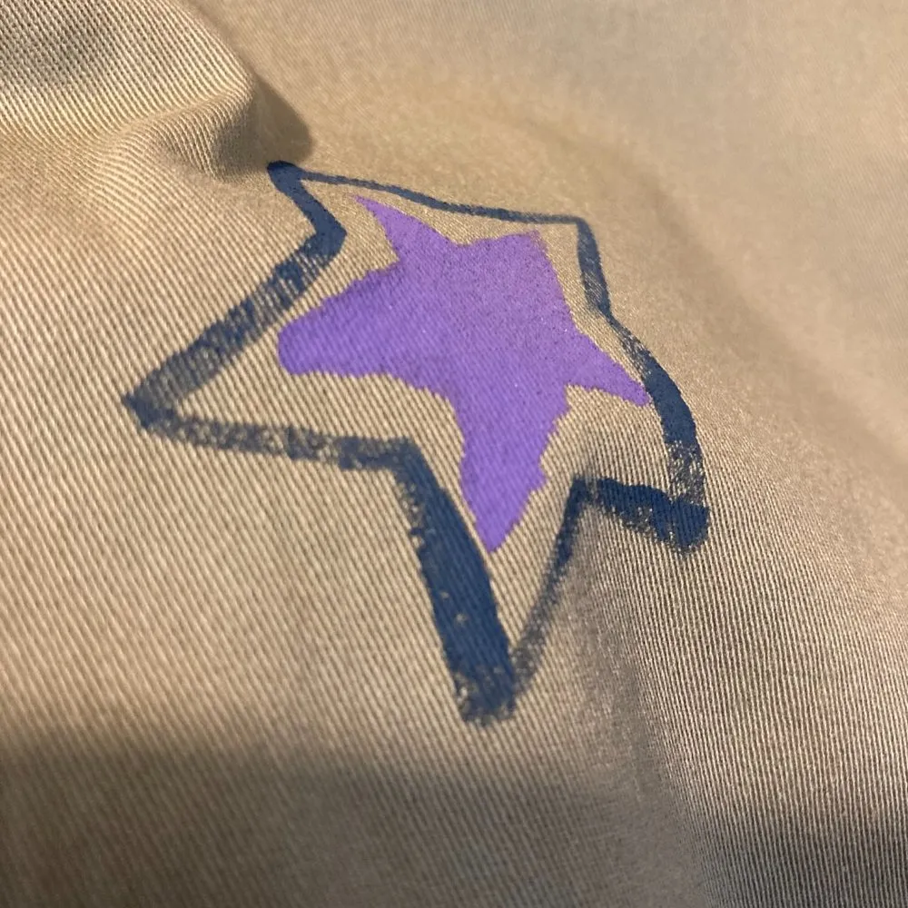 Macchia J size 12a junior ladies painted star & friend chino trouser pants 26x28 Green - Image 8