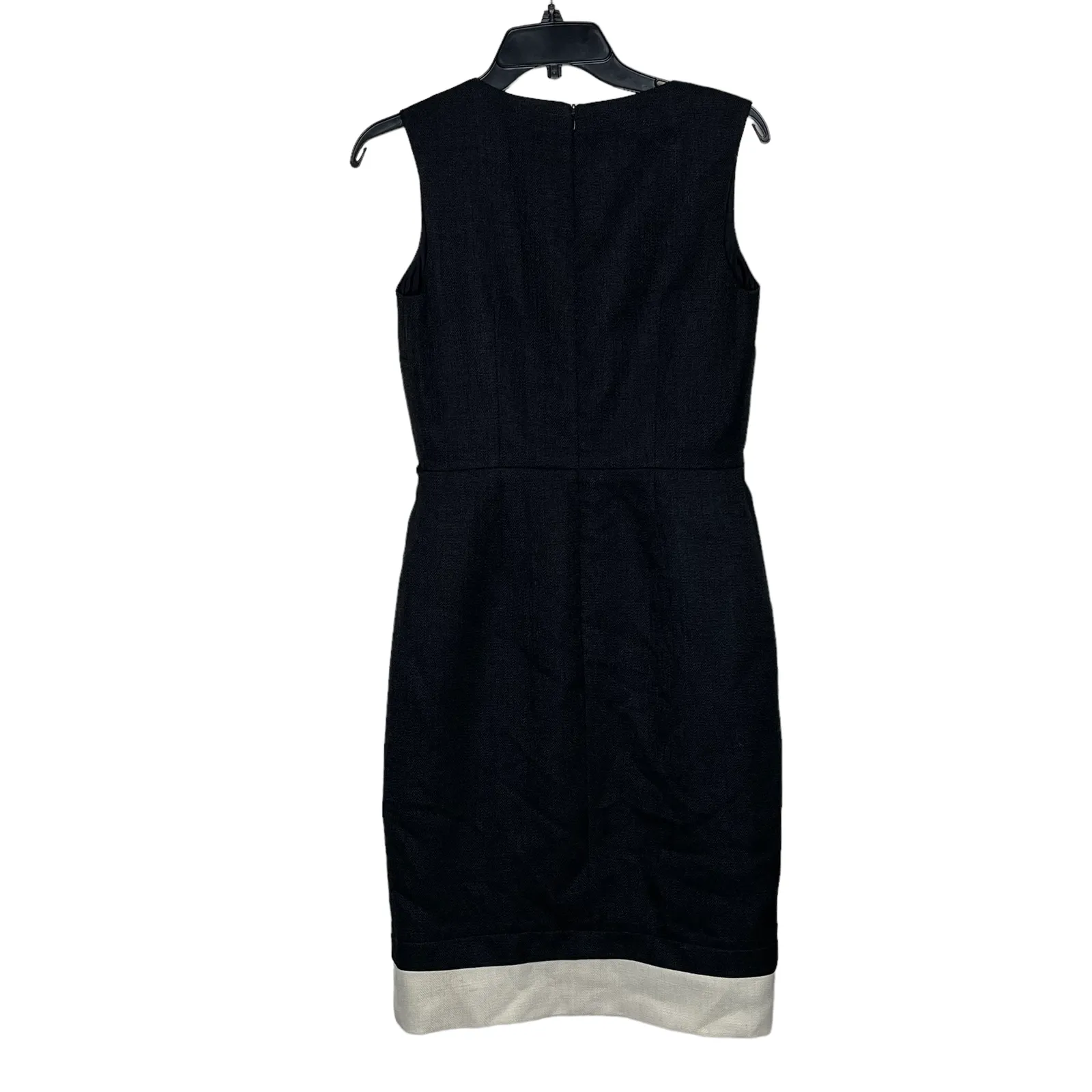 David Meister Womens‎ Sleeveless Dress Size 2 Black Cream Lined USA Made - Image 7