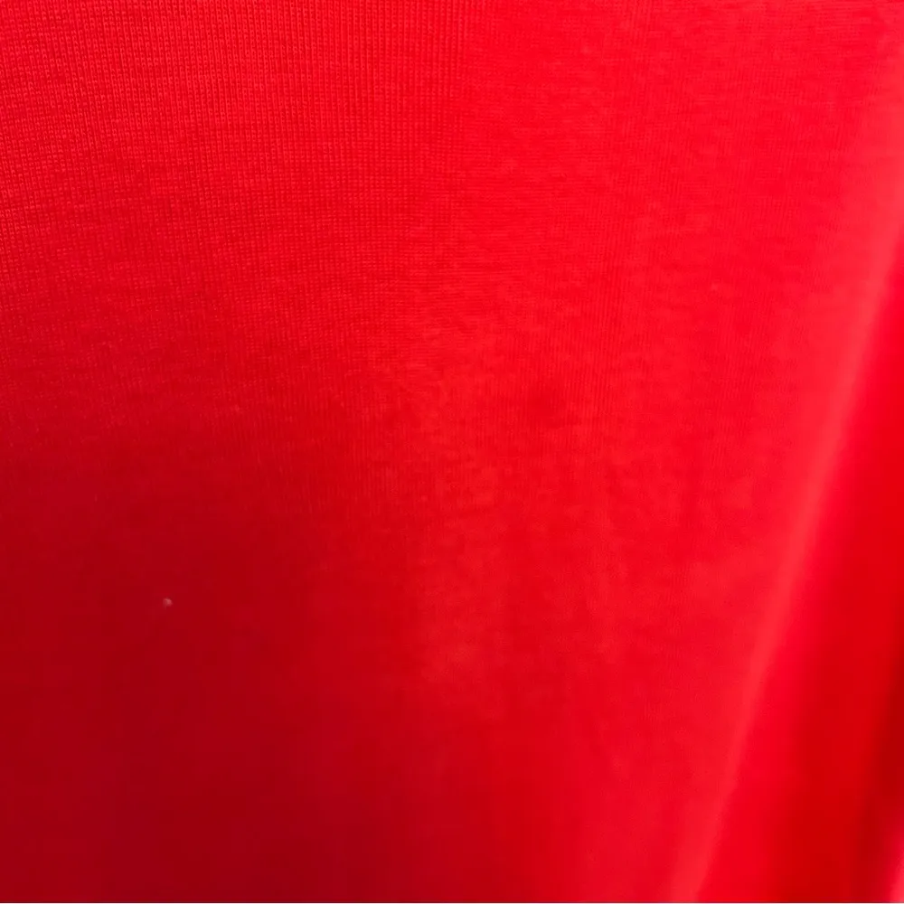 Lauren Ralph Lauren Black Label v neck gold button mini dress size Small preppy Red - Image 5