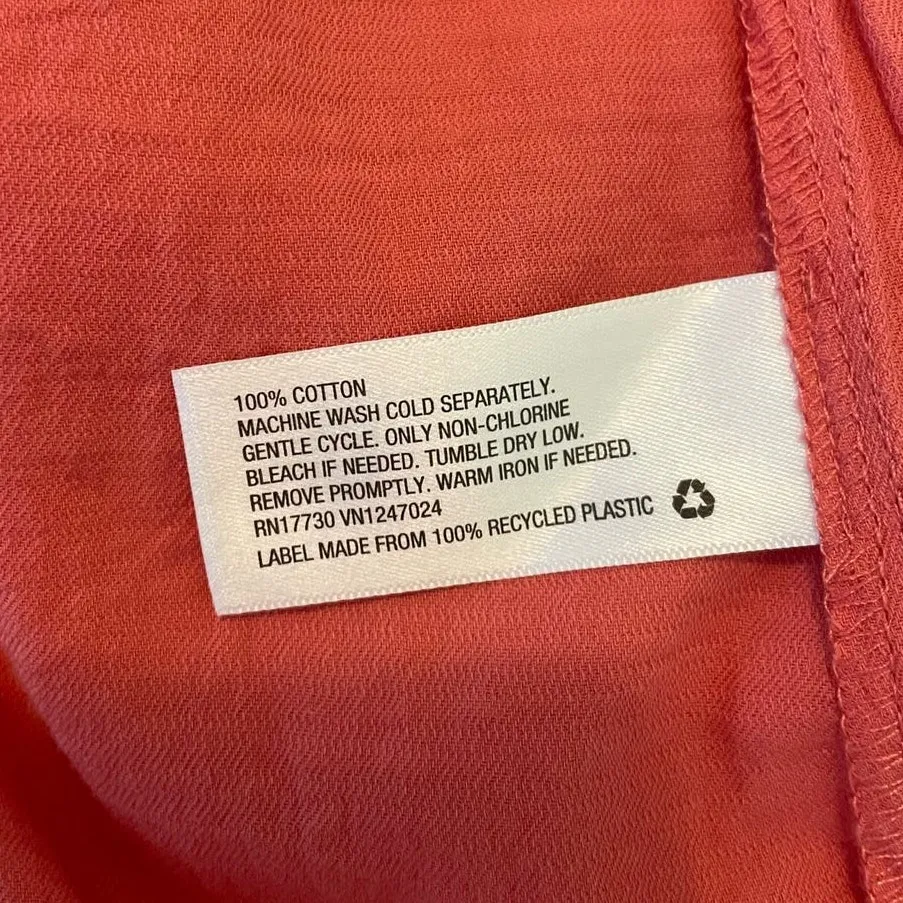 Ava & Viv‎ Women Top 2X Coral Smock Square Neck Back Tie Adjustable Peplum Waist - Image 8