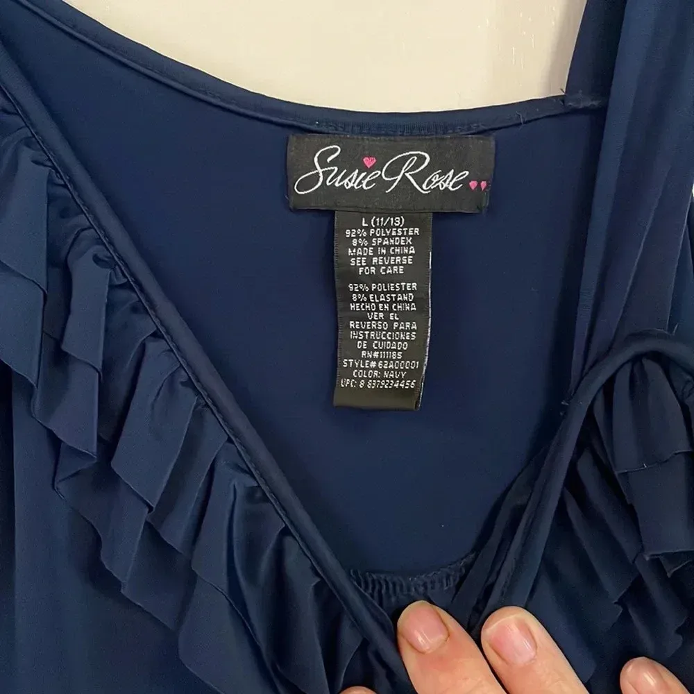 Susie Rose Top Sz 11/13 junior Blue - Image 3