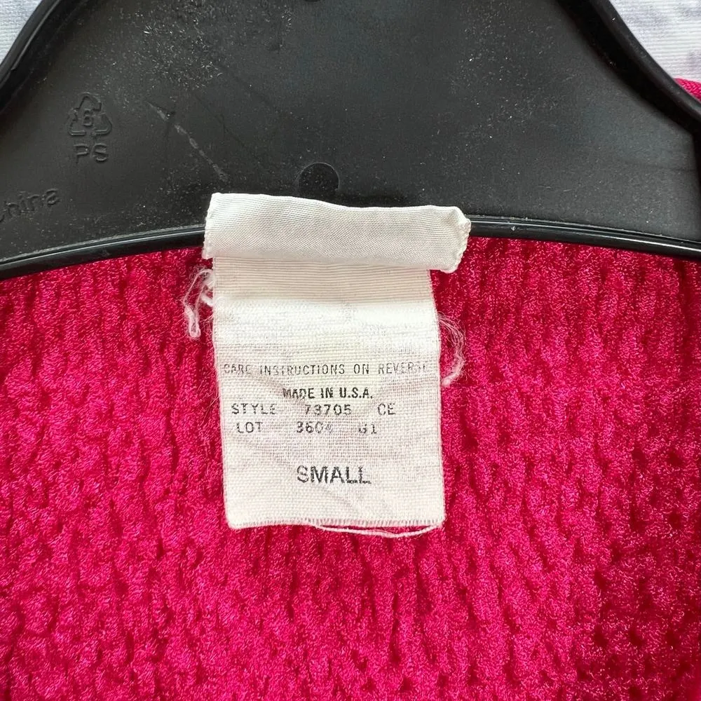 Vintage Donna Richard V Empire Waist Nightgown House Dress Magenta Pink Size S - Image 4