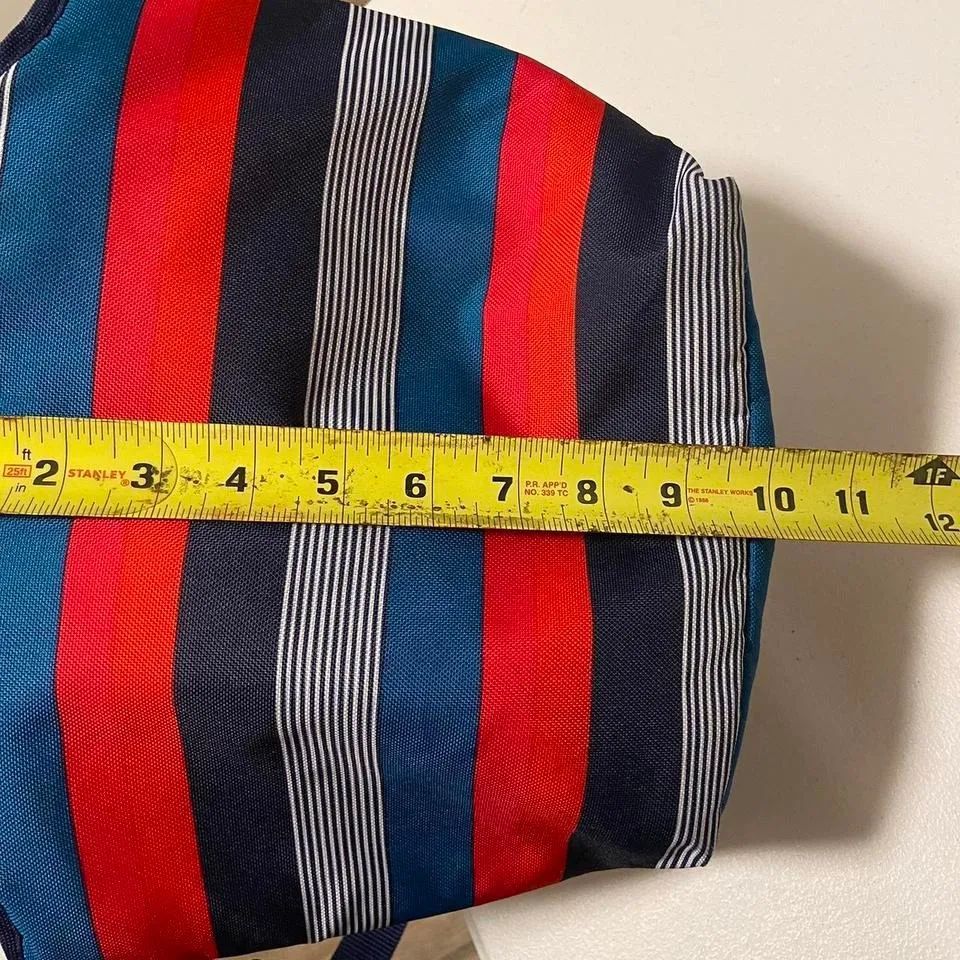 Old Navy striped crossbody handbag lunchbox insulated cooler travel picnic bag - Image 8