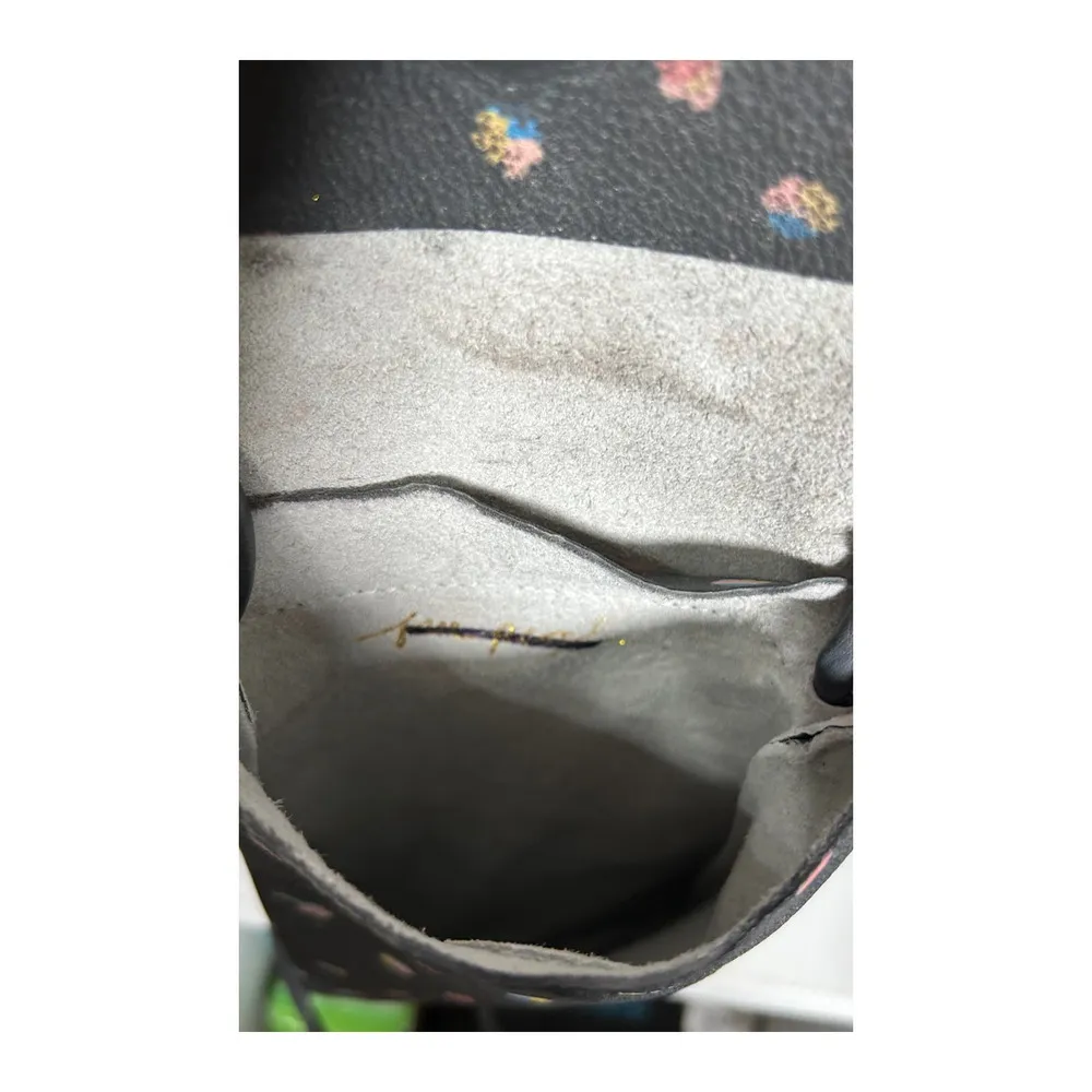 Let’s Dance Phone Crossbody Bag Black Floral Leather NWOT - Image 6