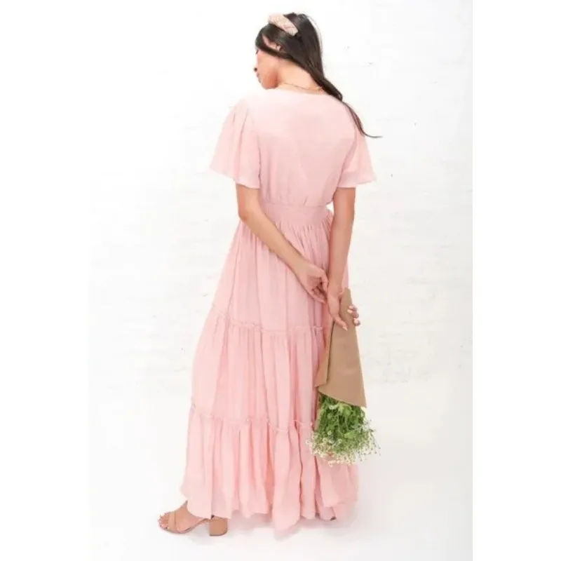 Mikarose Rose Pink Maxi Dress - Image 2