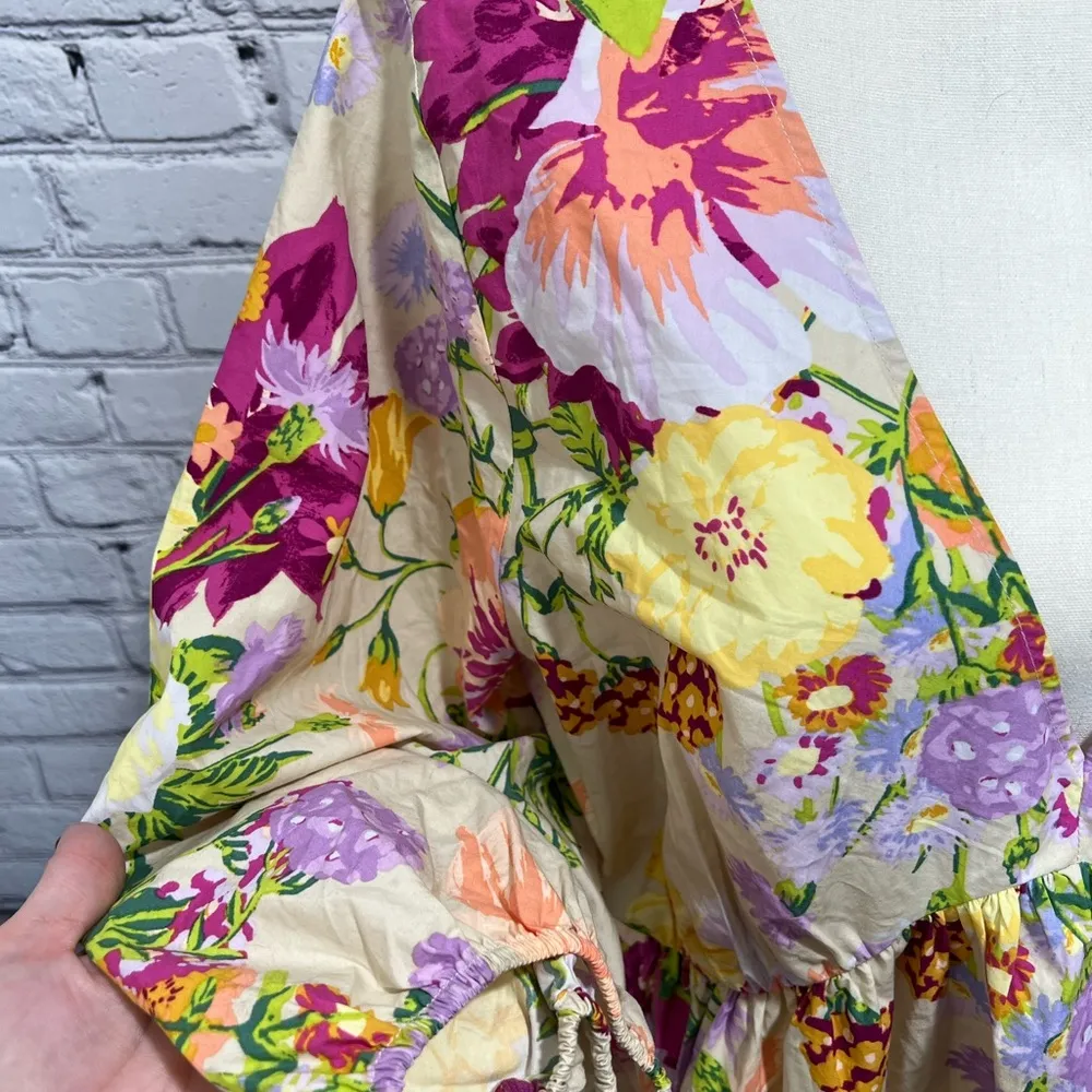 H&M puff sleeve empire waist dress size large - Image 10