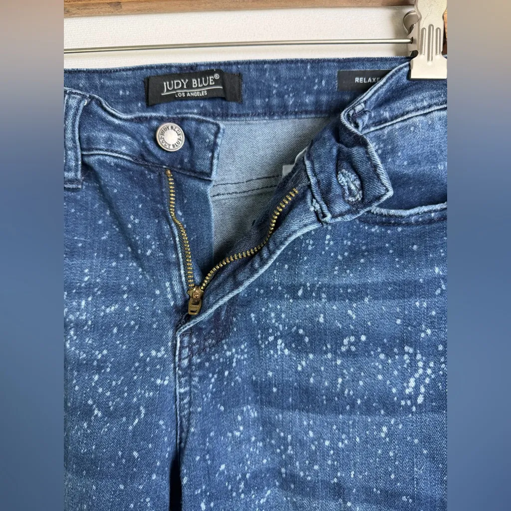 Judy Blue Women’s Relaxed Fit Speckled Ankle Jeans Cropped Stretch Denim Sz 7/28 - Image 3