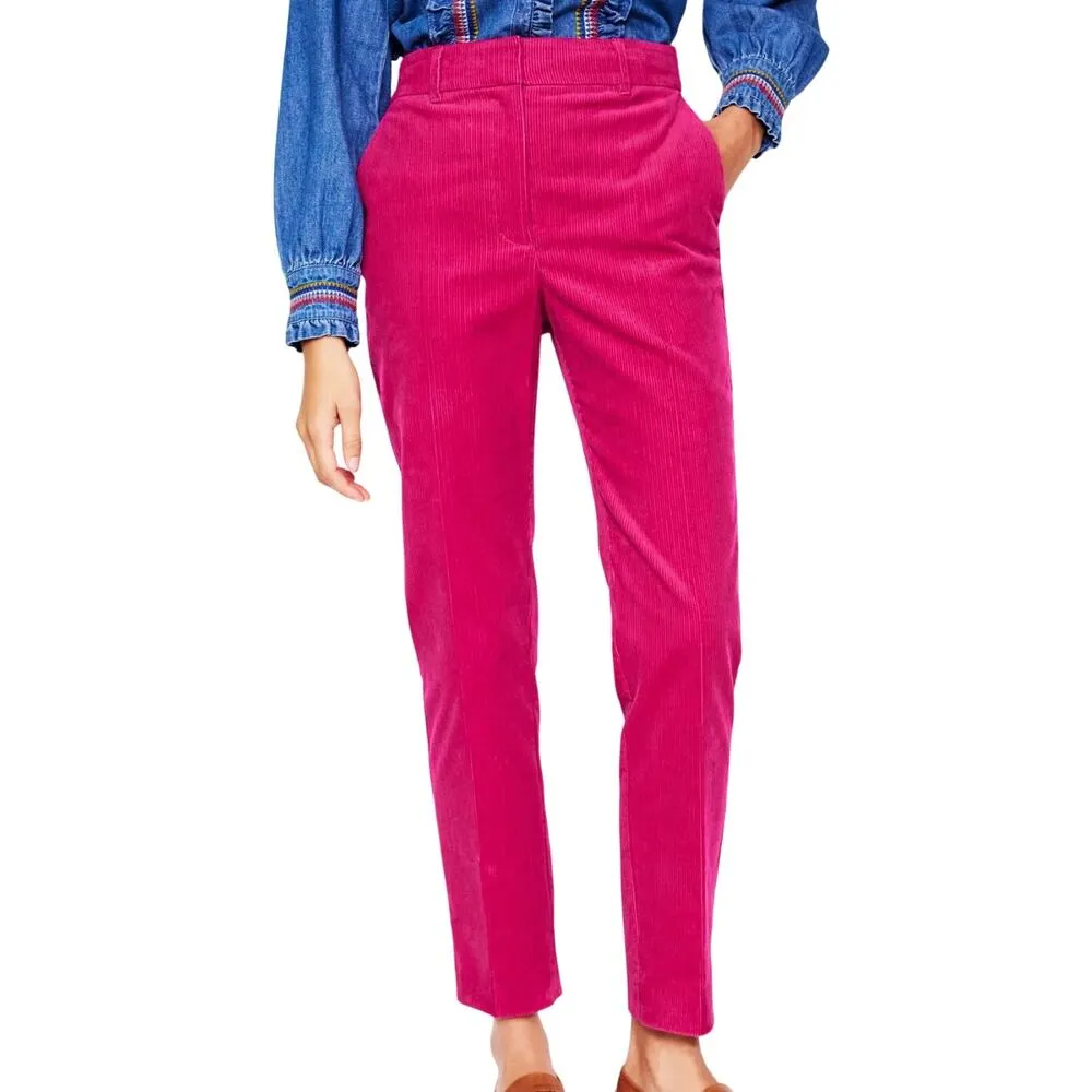 Boden Kew Cord Pants in Cherry Jam, Size 14L​ Pink - Image 2