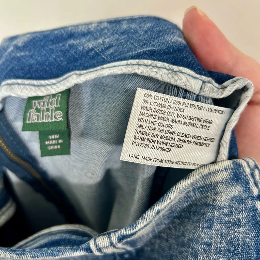 Wild Fable Women’s Denim Mini Skirt Medium Blue Wash Size 14W NWT - Image 3