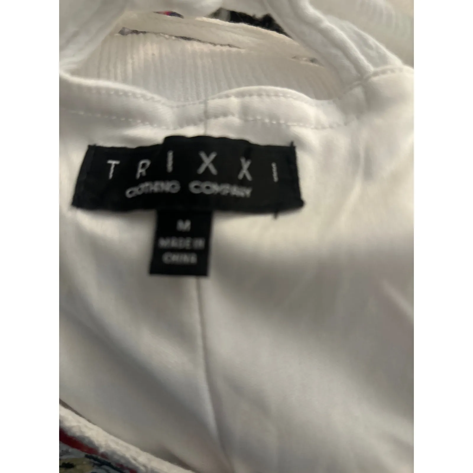 Trixxi White Embroidered Floral Lace-Up Sleeveless Dress S Boho Costal Cowgirl - Image 9