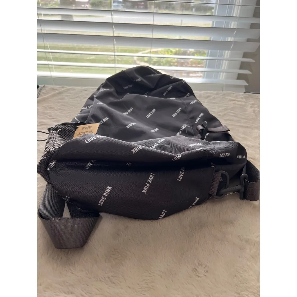 Convertible Campus Duffel Backpack Love Pink By Victorias Secret Black Durable & - Image 5