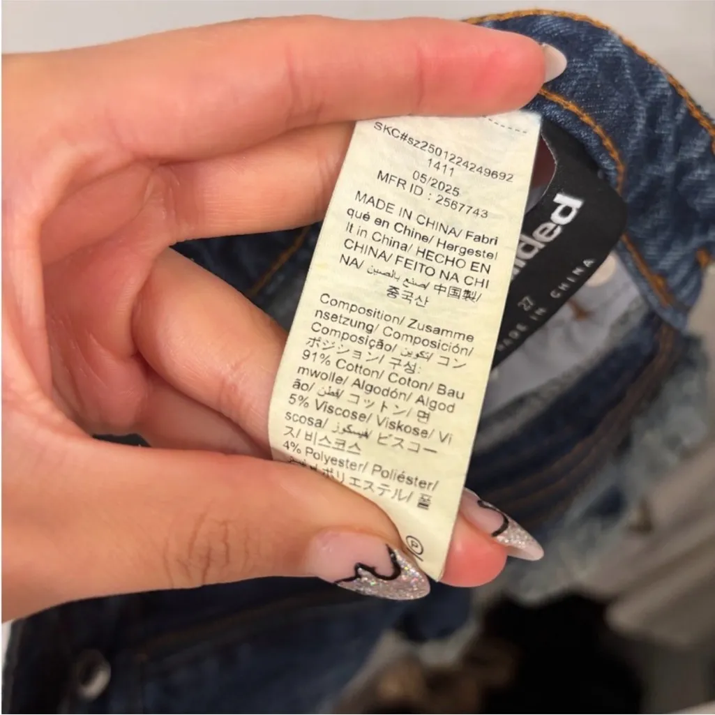 Missguided Blue Jean Shorts - Image 4