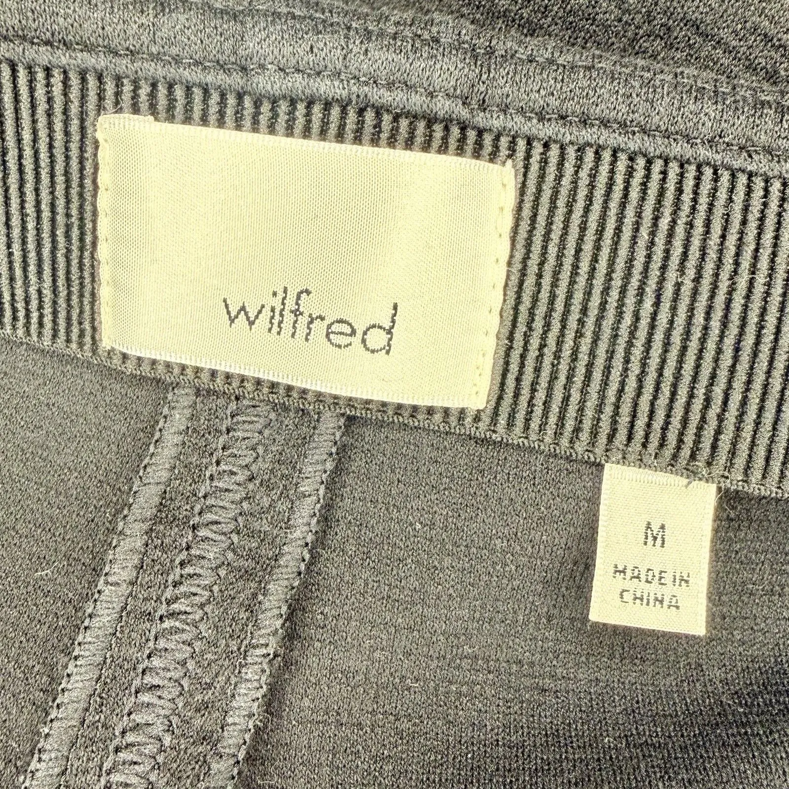 Wilfred Aritzia Black Stretch Pencil Skirt Cotton Blend Size M Medium EUC!! - Image 4