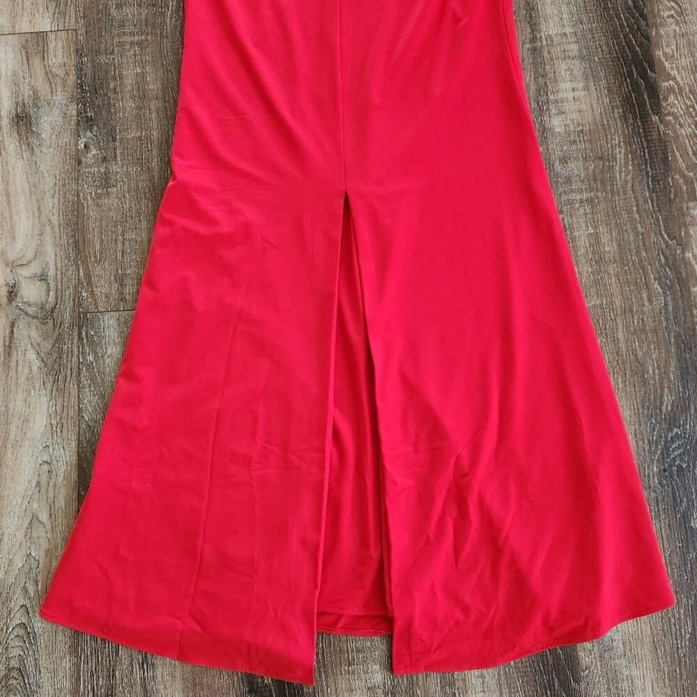 Retrofete Miley Dress Red Maxi Cutout Long Sleeve Size XL NWT Long Sleeve - Image 11