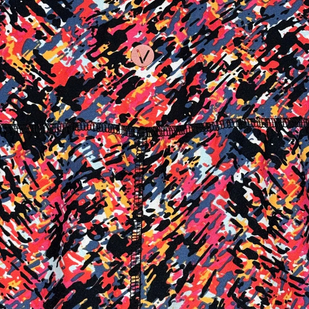 LIVI SZ 18/20 Capris Leggings Wicking Abstract Ladder Cutouts Stretch Pockets Pink - Image 8