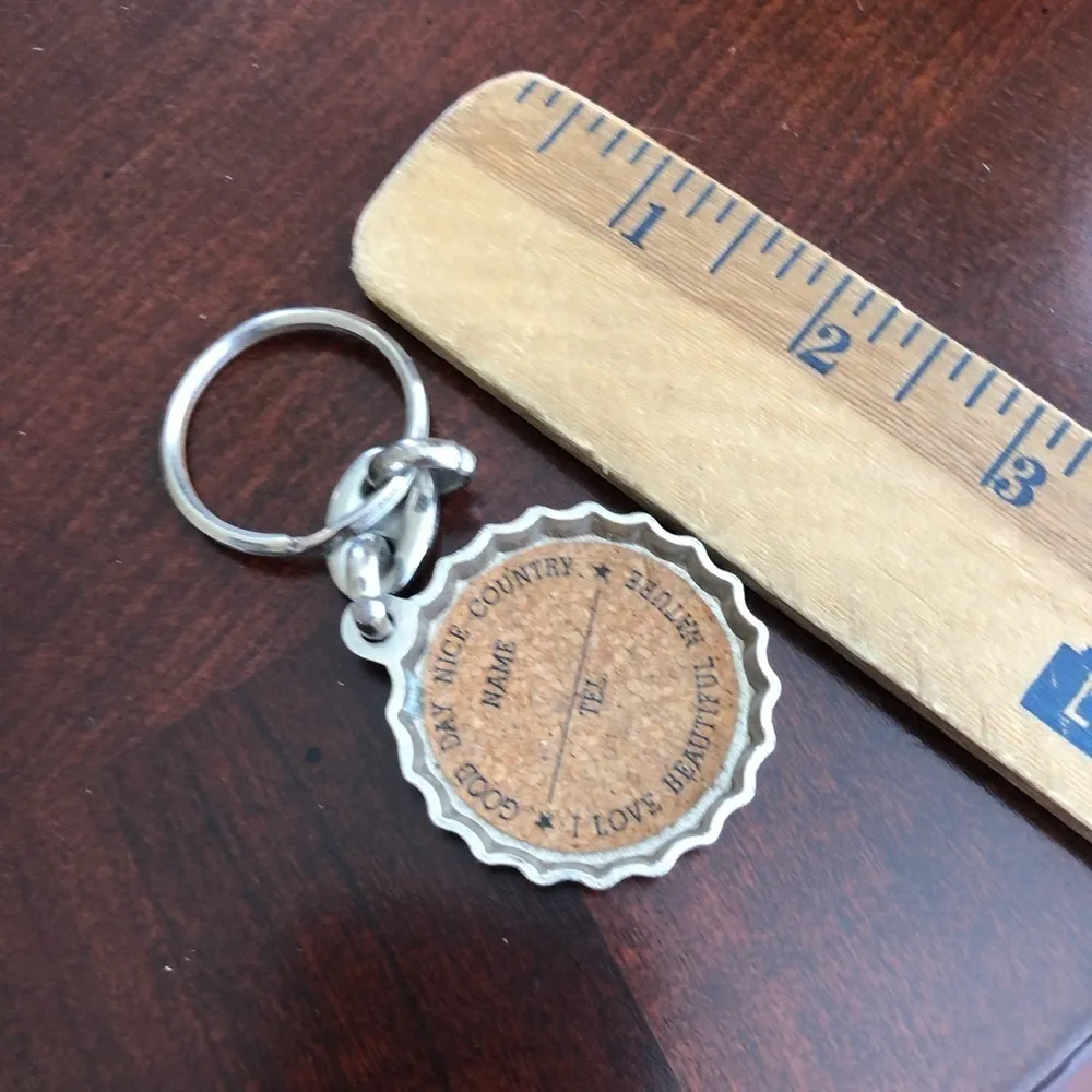 Vintage Bottle Cap Keychain Silver - Image 3