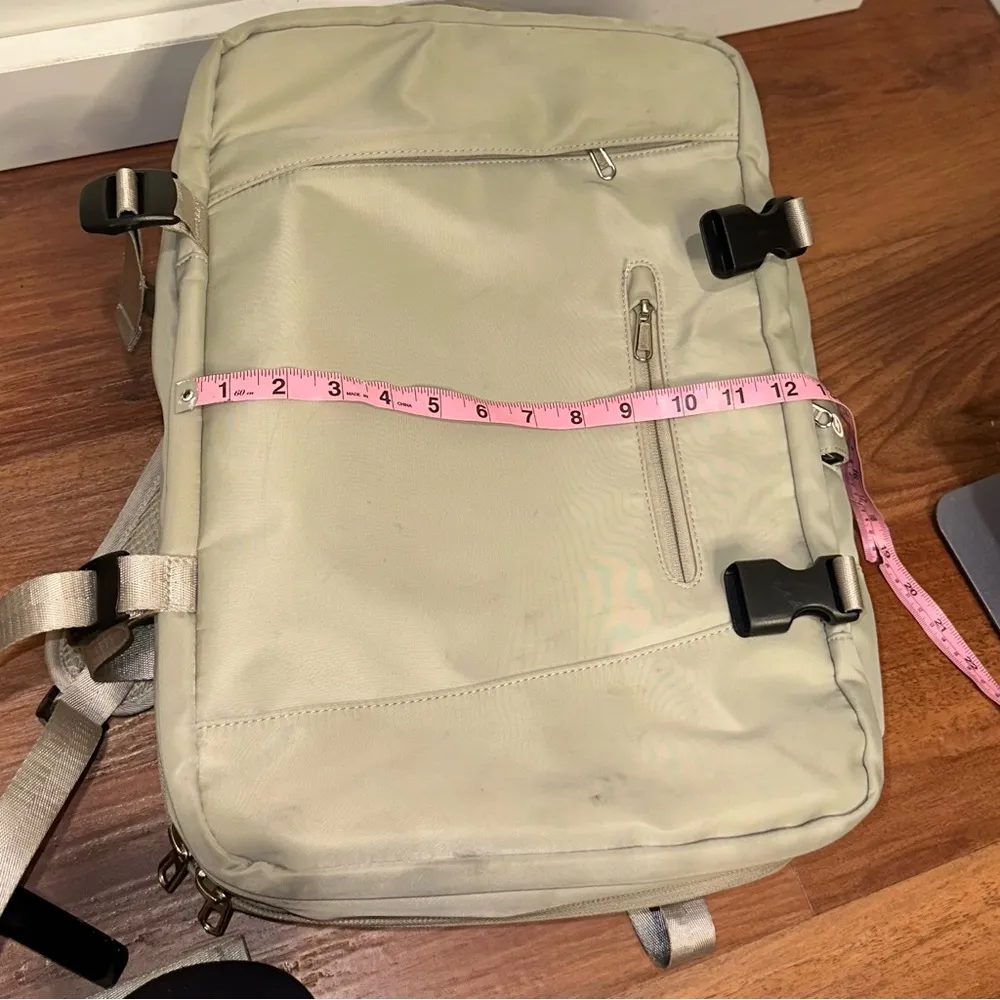 Multipurpose Business Backpack With Large Expandable Capacity, 16/17.3 Tan - Image 12