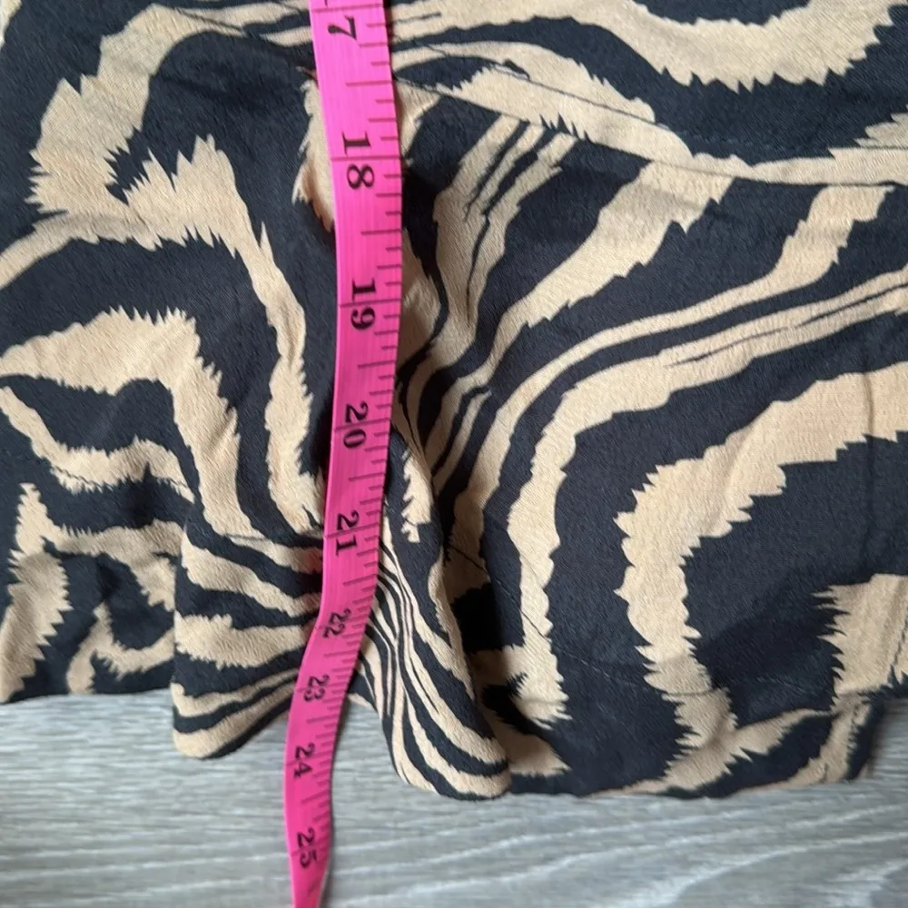 GANNI Tiger-Print Wrap Blouse Small - Image 12