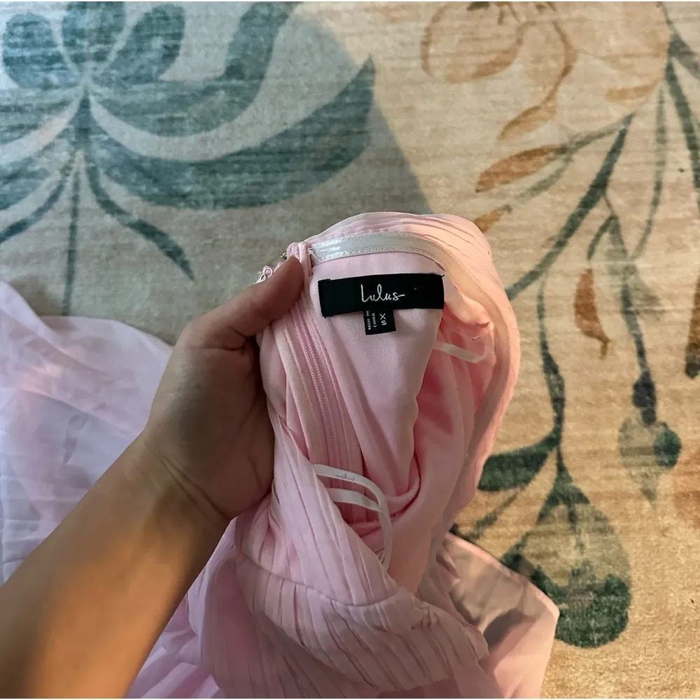 LULU’S Seriously Sensational Light Pink Strapless Tiered Maxi Dress - Image 10