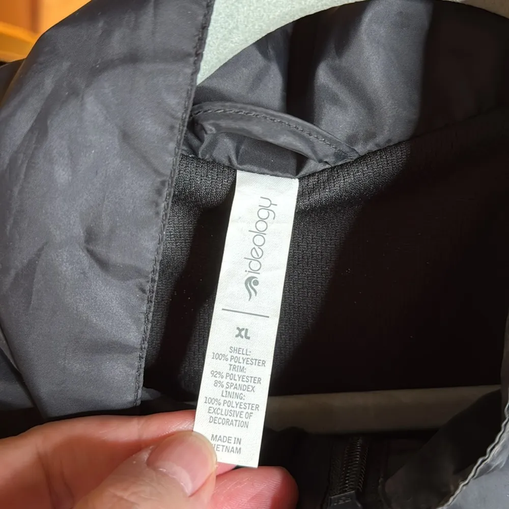 NWT Ideology Black Mock Neck Windbreaker Jacket Size XL - Image 5