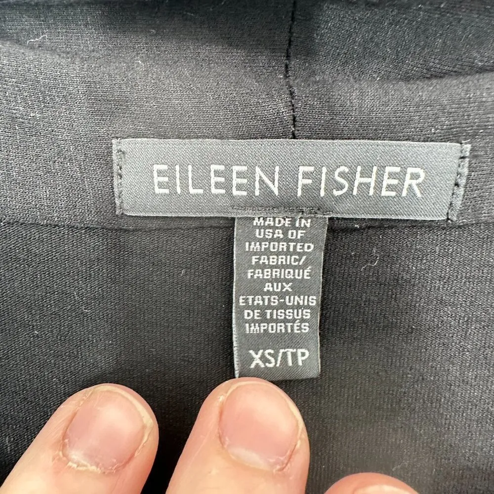 Eileen Fisher Black Longline Vest Stretch Jersey Knit Lagenlook Casual Size XS‎ - Image 5