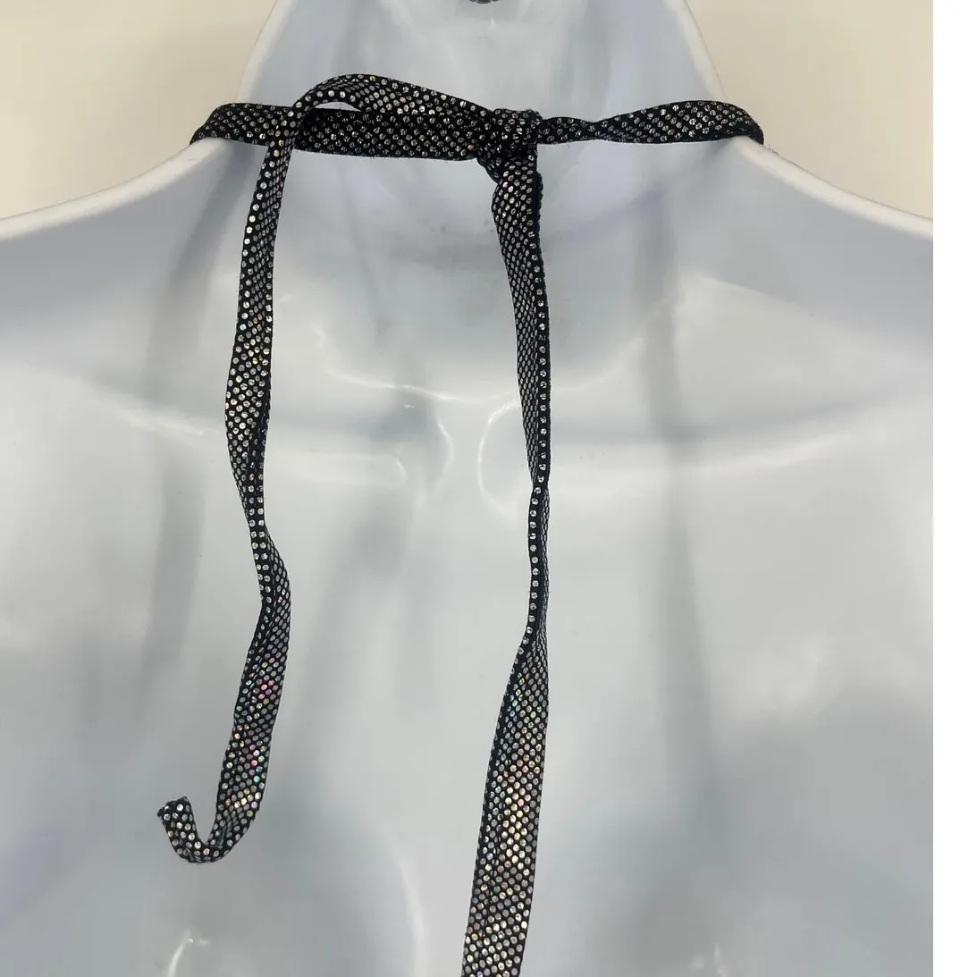 Sentimental by Sam Hourani Y2K Dress OS Metallic Festival Street Mesh Club Rave Silver Size M - Image 7