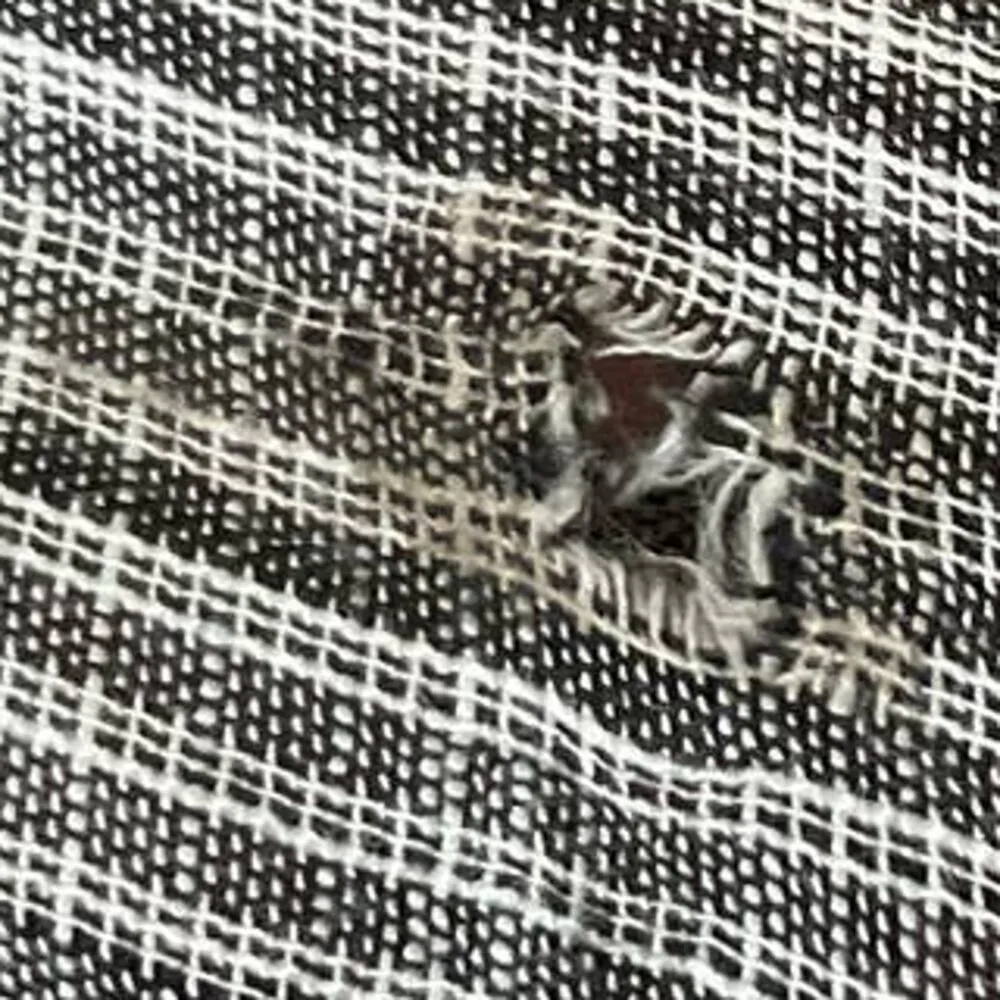 MINE Gray Black White Design Loose Fit Pullover Top Medium - Image 5