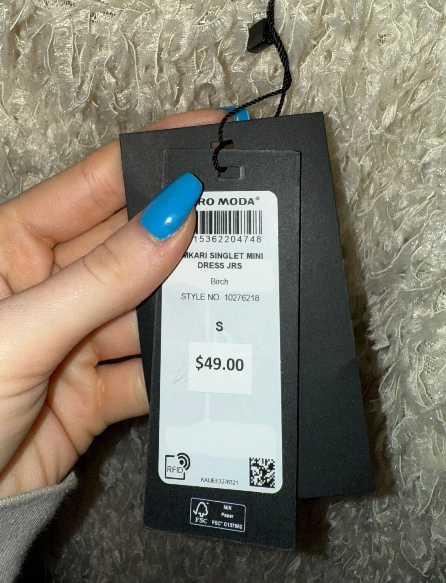 Cream Fuzzy Mini Dress - Image 3