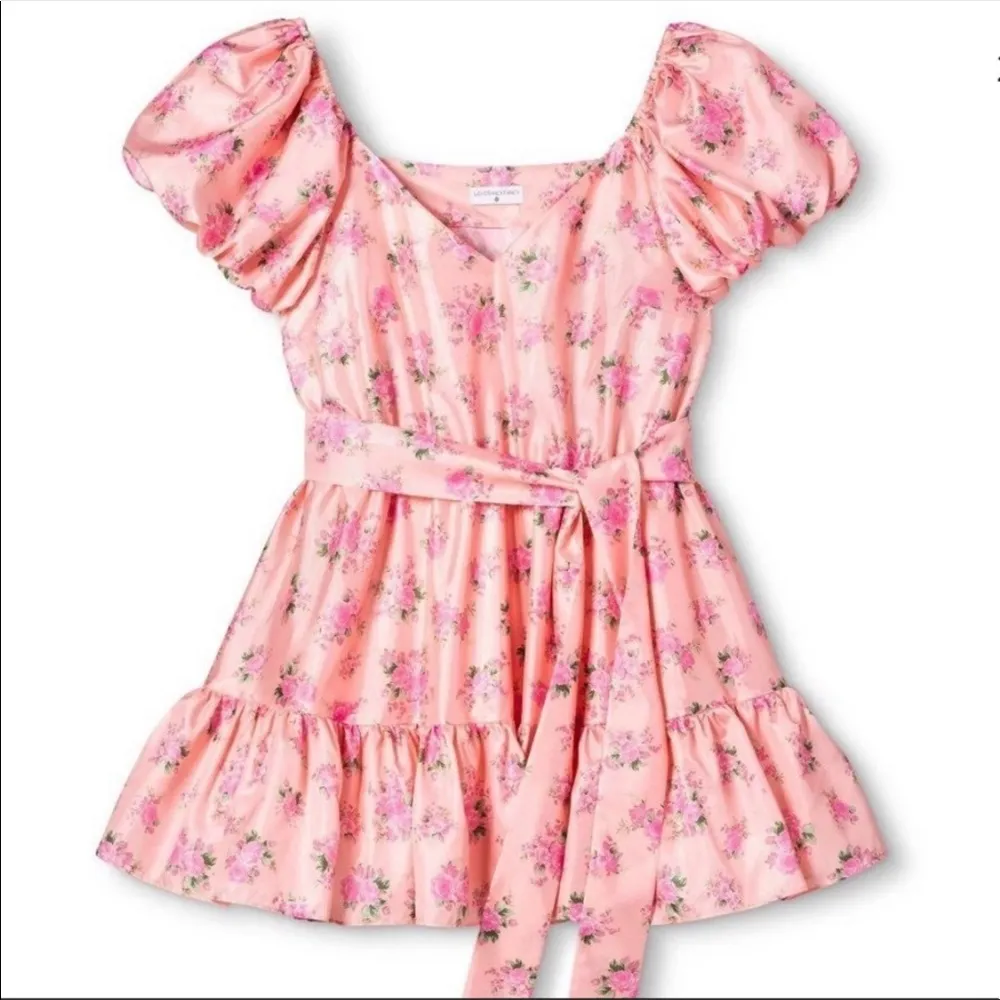 love shack fancy x target Cecile pink ruffle dress size 12 - Image 3