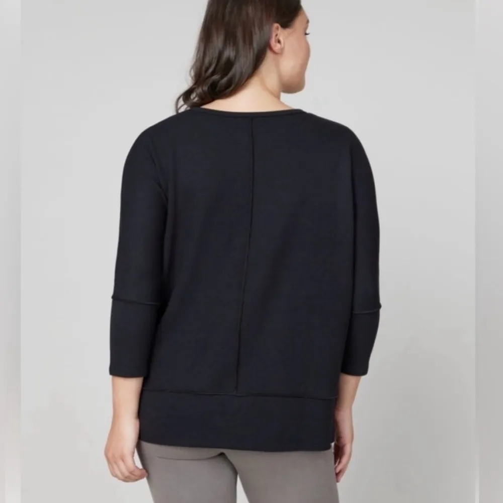 Spanx  Black Pullover Sweater 3/4 Sleeve Size Small 465 - Image 4