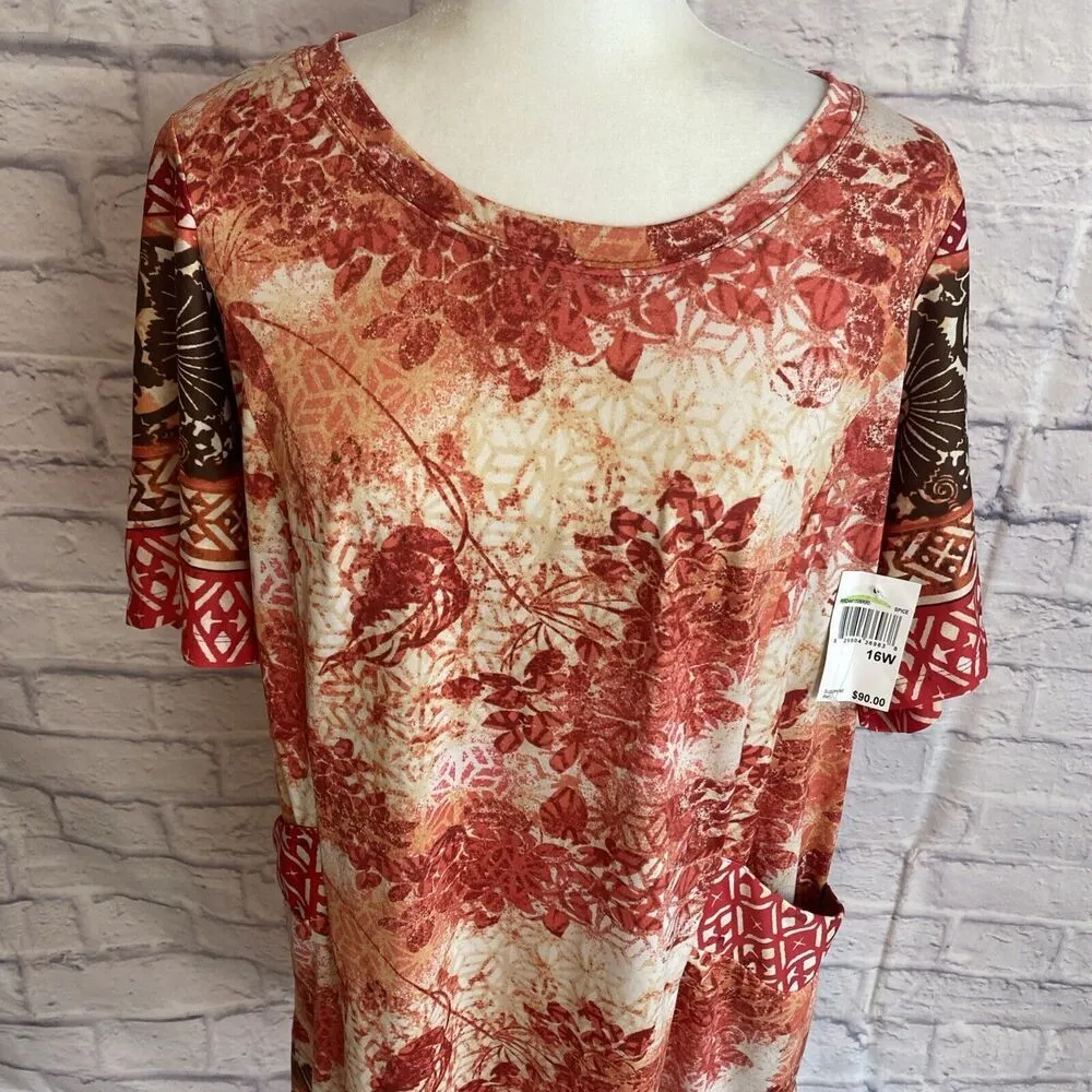 Rabbit Rabbit Rabbit Women’s CasualColorful Boho Casual Shift Dress NWT Size 16W - Image 3