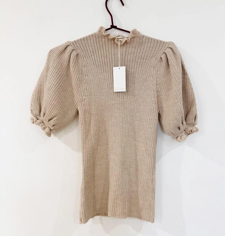 Ulla Johnson Monroe Alpaca and silk Puff Sleeve blouse NWT - Image 3