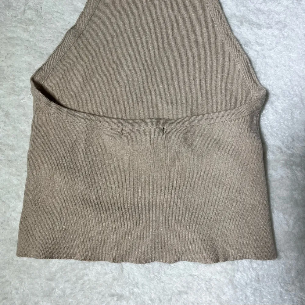 Forever 21 Beige Cropped Knit Halter Tank Top - Image 7