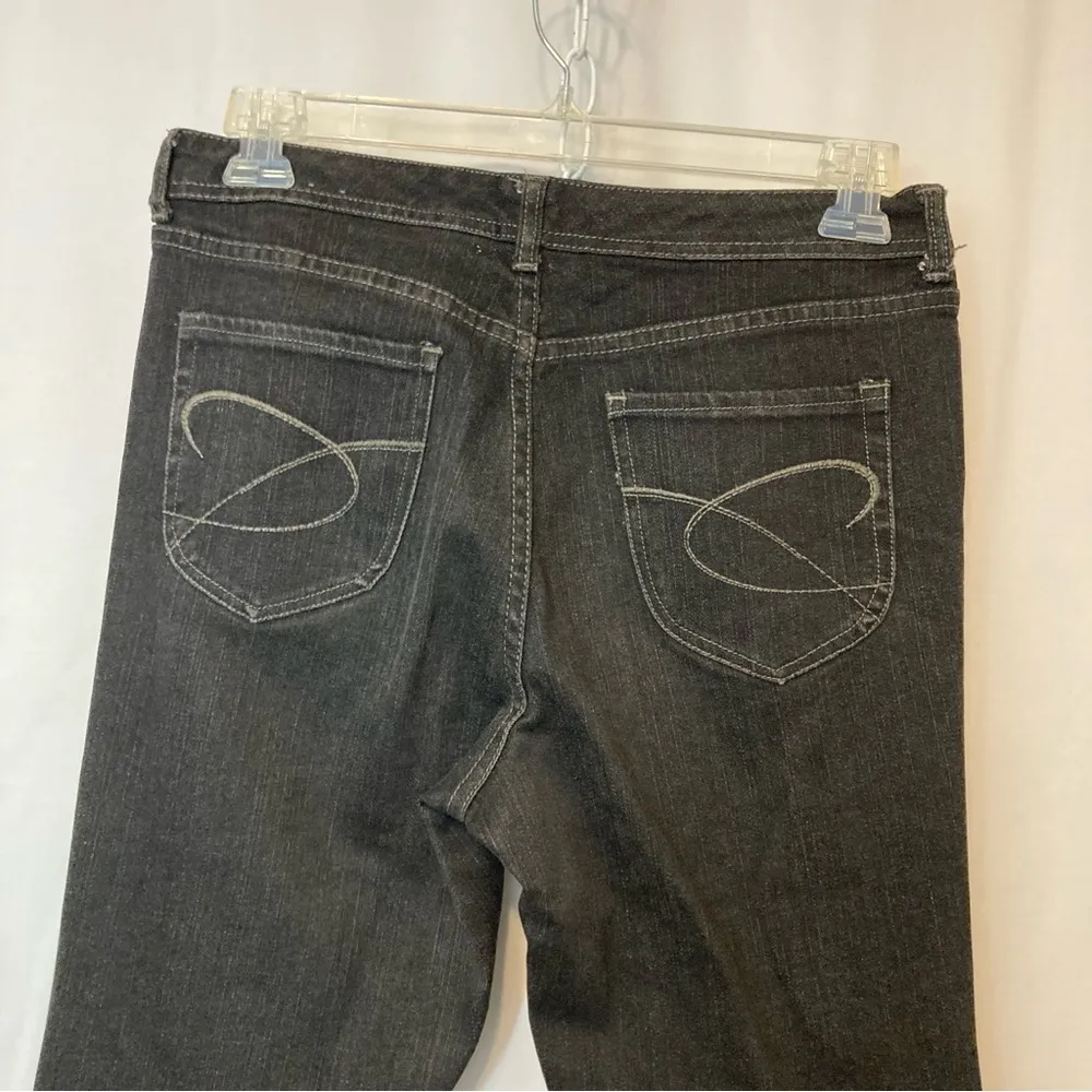 Chico’s Platinum Quartz Jean Black Mid Rise Boot Cut Straight Denim Jean - Image 7