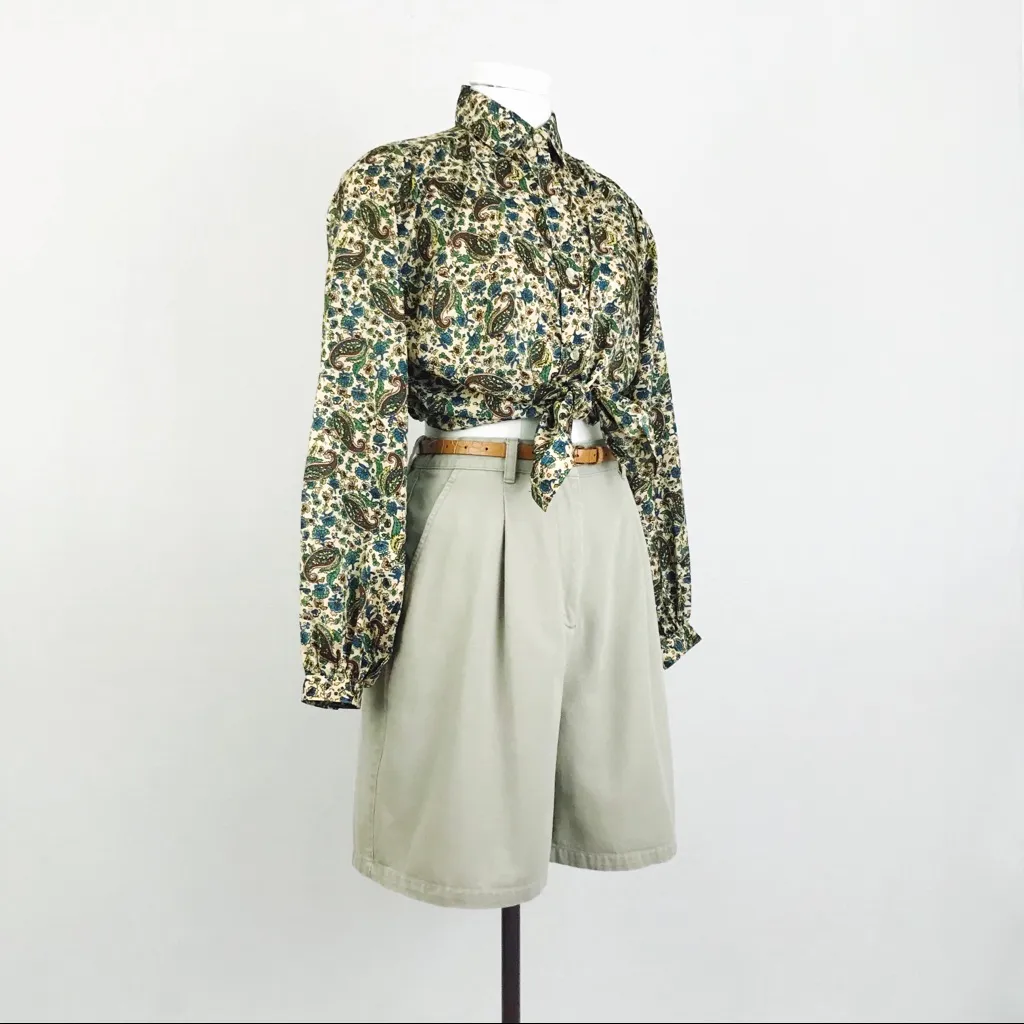 Vintage Ralph Lauren High-Waisted Cotton Shorts | Size 6 - Image 9