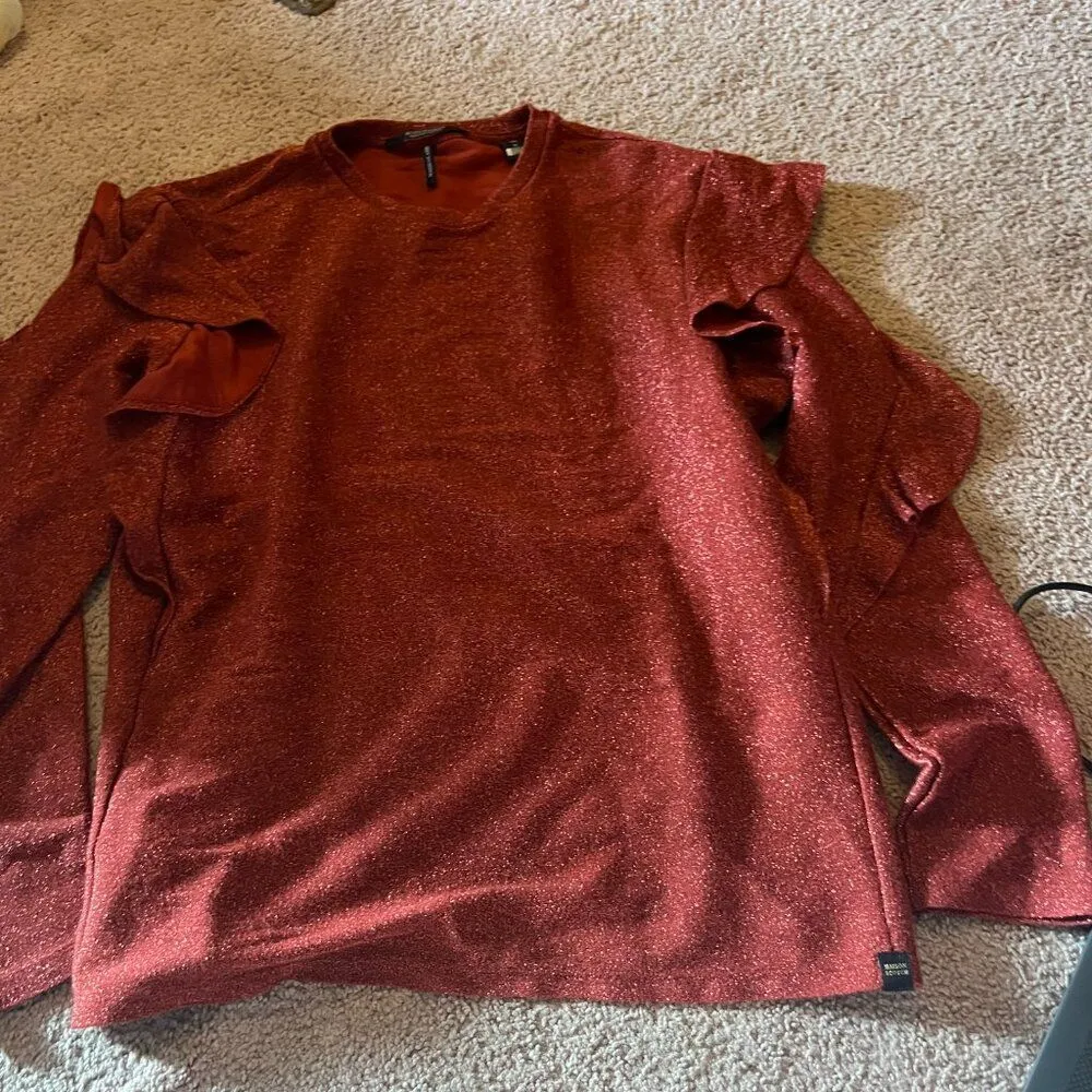 Scotch & Soda medium red sparkly blouse - Image 2