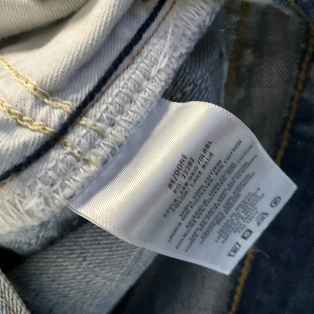 Re/Done Womens Vintage  Wide-Leg Jeans Size 26 bell bottoms lake blue - Image 8