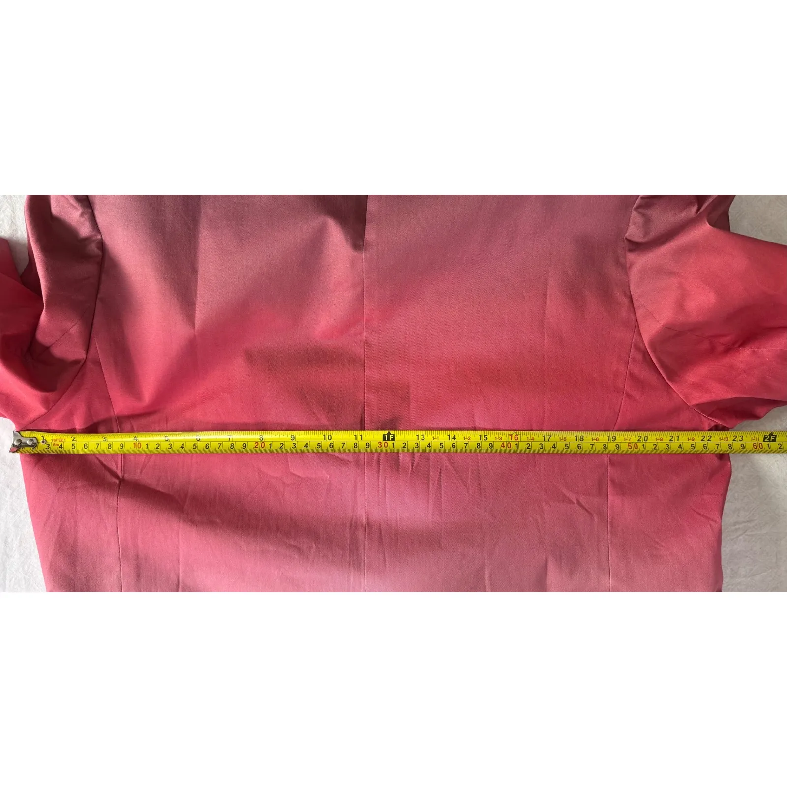 MISA Los Angeles Ombre Poplin Blazer Double Breasted Oversized Pink Coral XL - Image 8