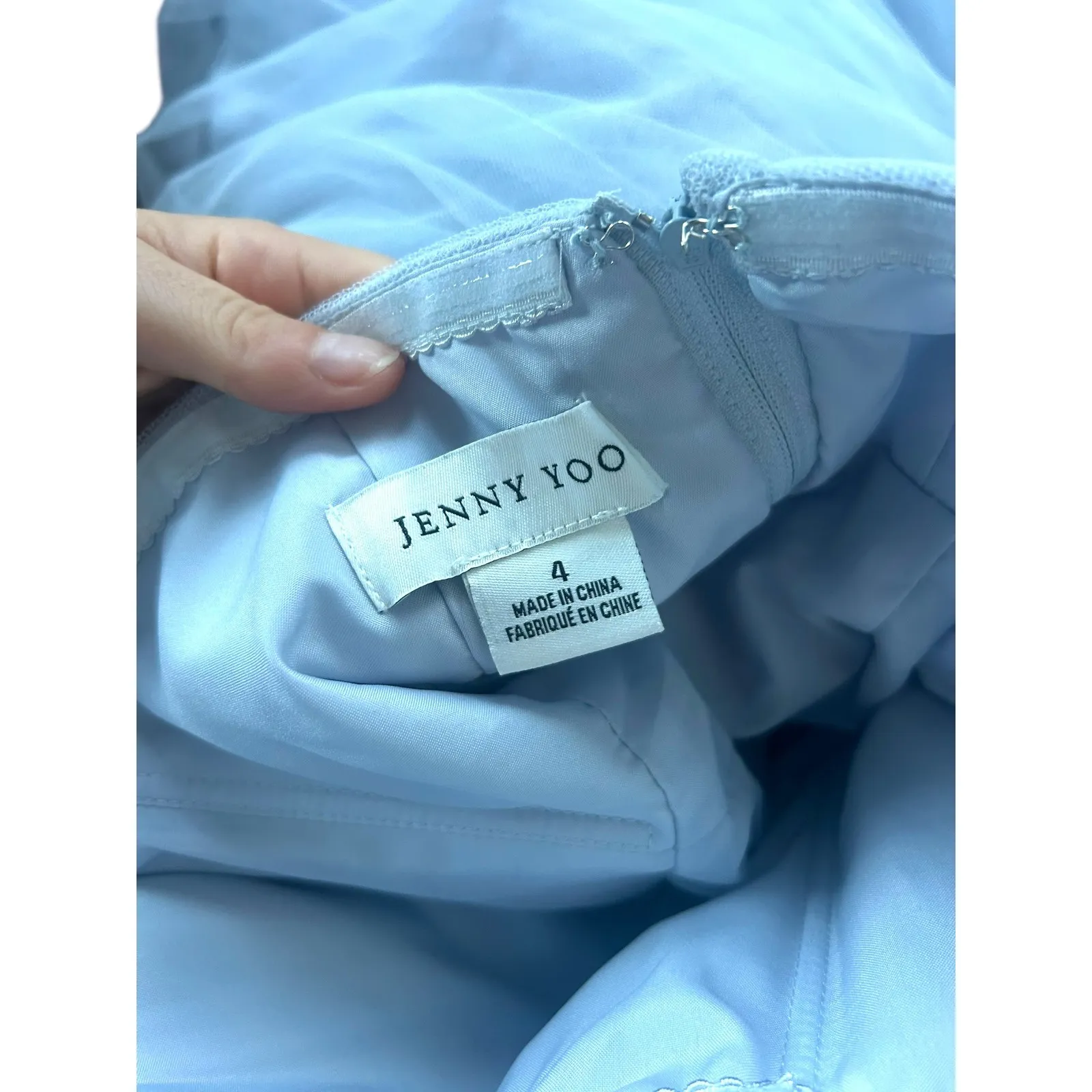 Jenny Yoo Annabelle Convertible Gown Bridesmaid Dress Tulle Gown Powder Blue 4 - Image 11