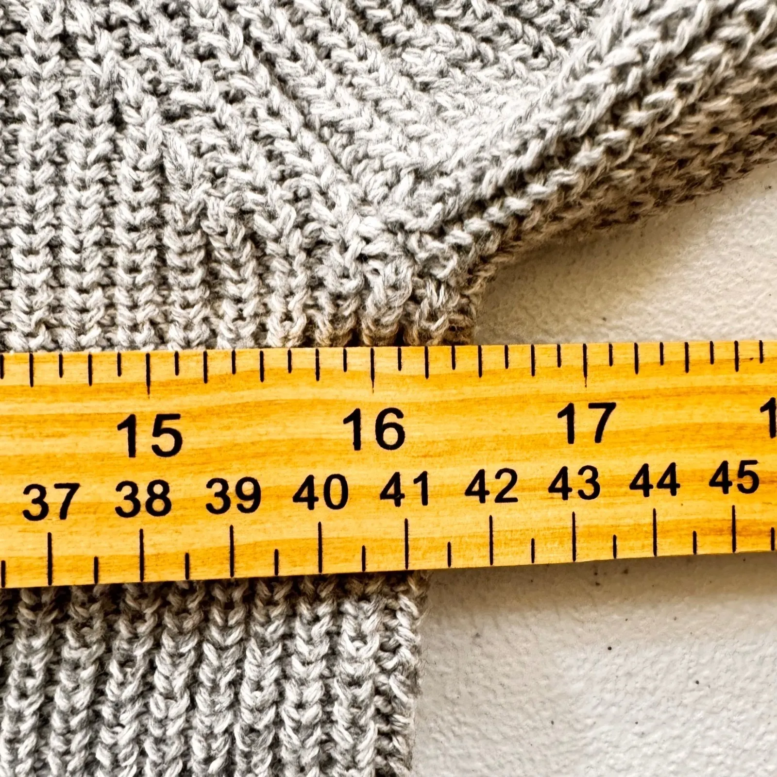 Y2K Old Navy Gray Knit Cardigan Sweater Orange Stripe Sleeve Women‎ M - Image 5