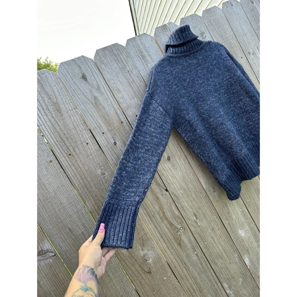Turtleneck Sweater by Banana Republic Repreve Women Petite Small Blue Winter Nwt - Image 11