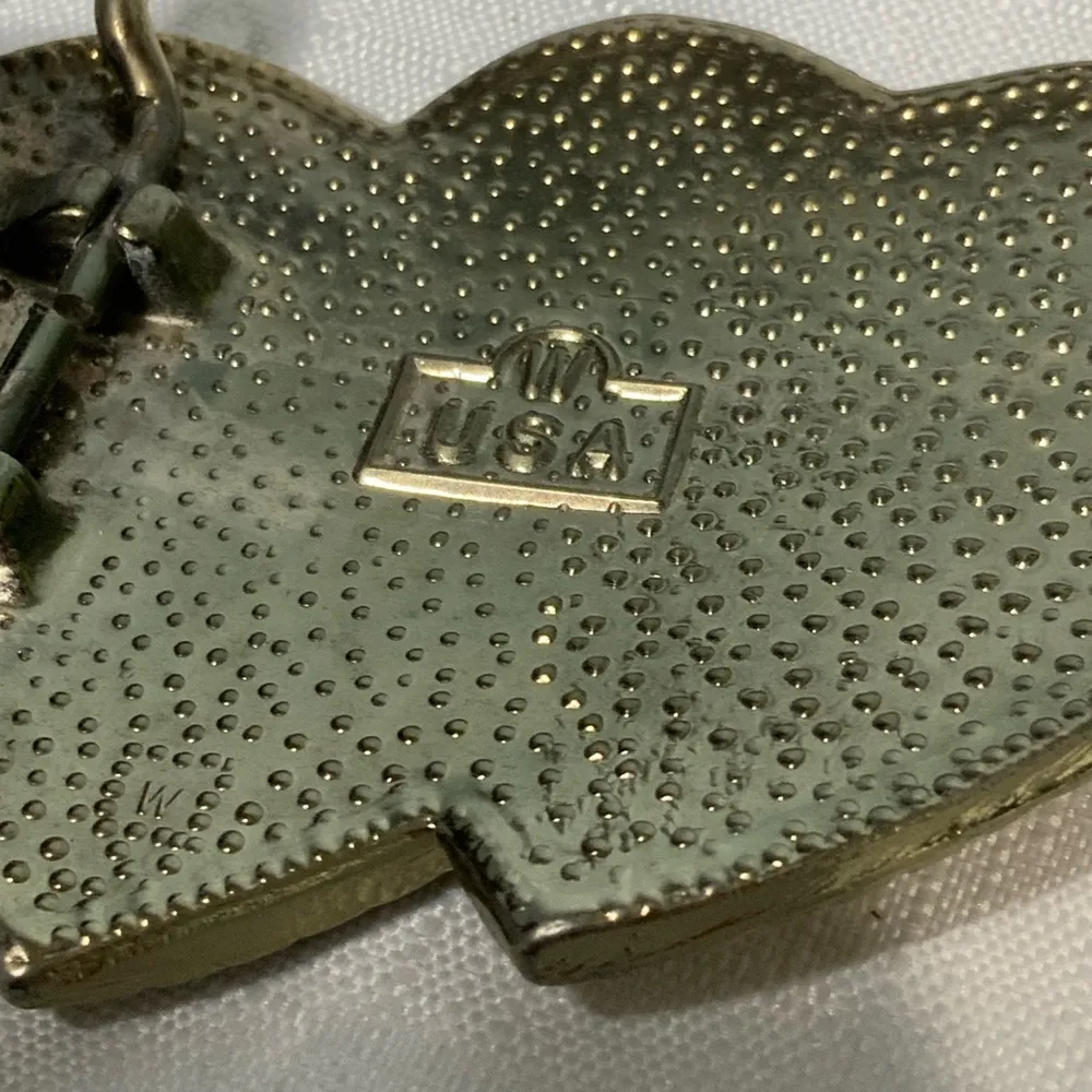 Western Brown Leather Monogrammed “Regina” Belt DBL Heart With Roses Buckle Sm - Image 10