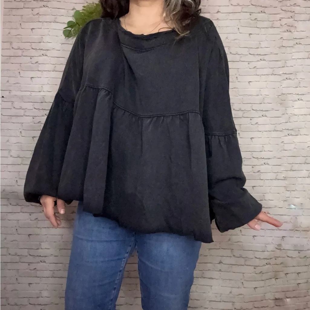 Free People Oversized Babydoll Mineral Wash Sweater - Image 6