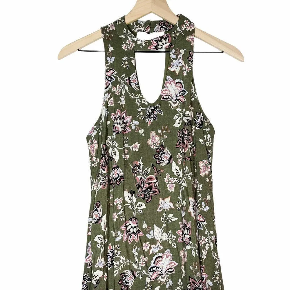 Blue Rain Buckle Floral Tunic Sleeveless Dress - Image 6