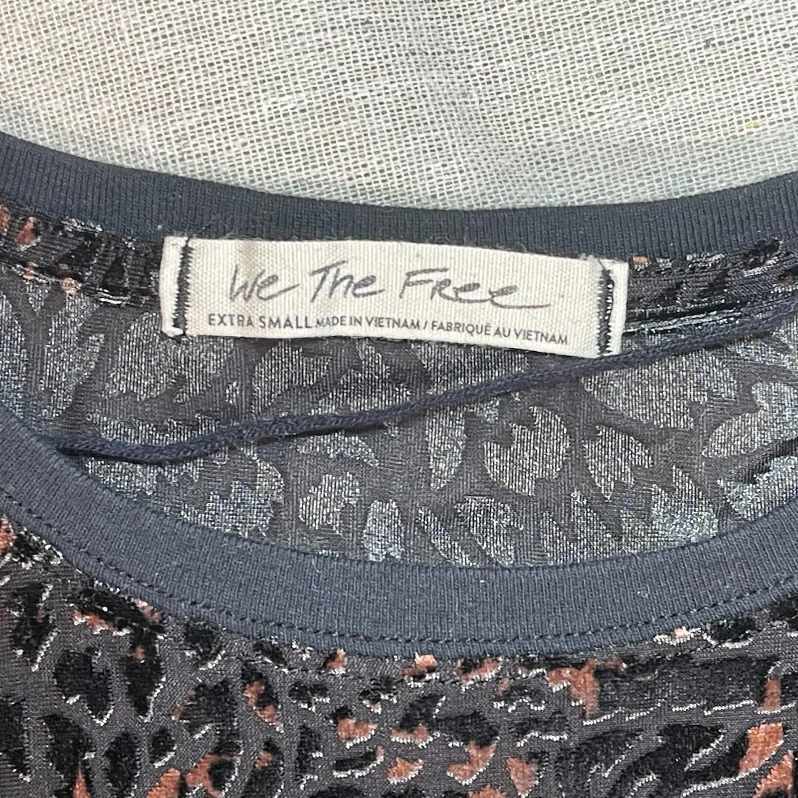 We the Free - Free People | Black & Brown Oversized Teddy Boxy Top | XS - Image 7